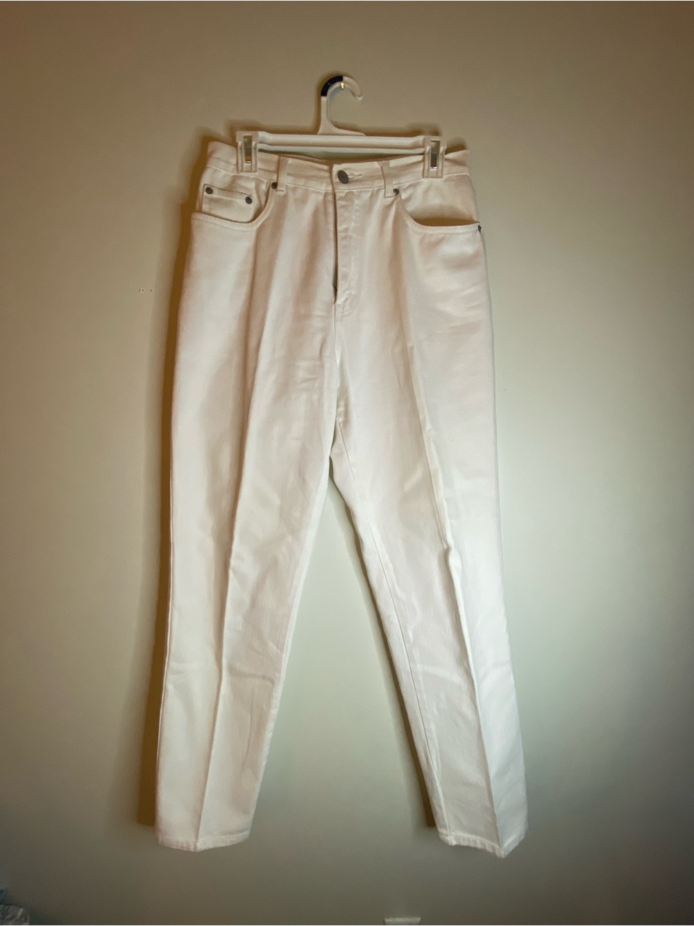 bill blass White Slim Straight Jeans